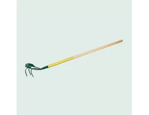 LEBORGNE - Griffe piocheuse 3 dents spatulées + grattoir avec manche en bois