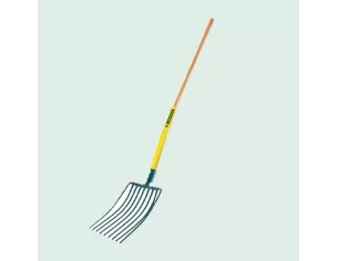 LEBORGNE - Fourche à cailloux 9 dents avec manche en bois
